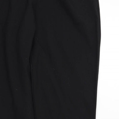 Womens UK Size L Preworn Regular Fit  Black Trousers