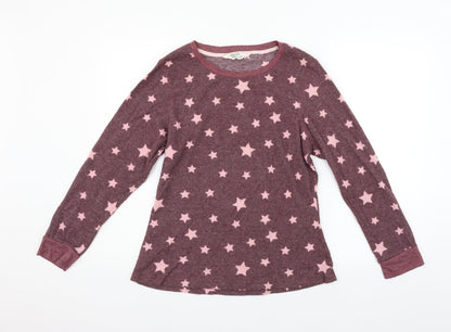LOVE TO LOUNGE Womens Purple Geometric  Pullover Jumper Size L  - star