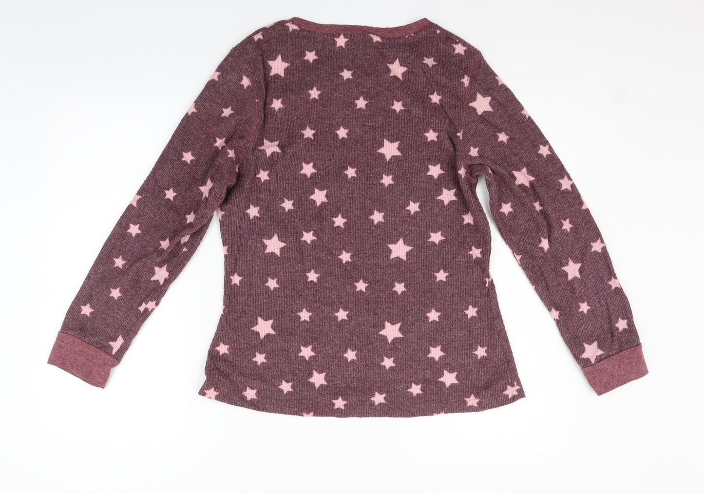 LOVE TO LOUNGE Womens Purple Geometric  Pullover Jumper Size L  - star