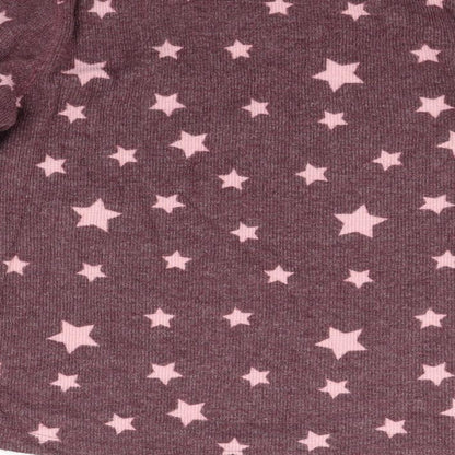 LOVE TO LOUNGE Womens Purple Geometric  Pullover Jumper Size L  - star