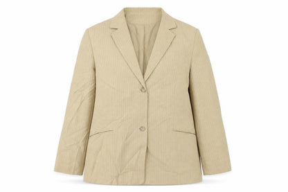 Sara Woman  Womens Beige Striped  Jacket Blazer Size 20