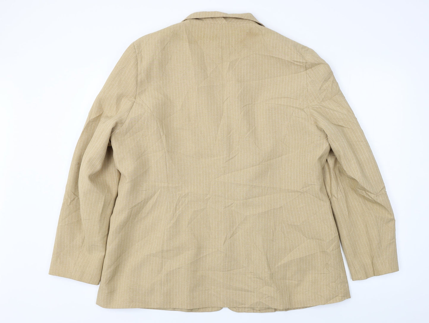 Sara Woman  Womens Beige Striped  Jacket Blazer Size 20