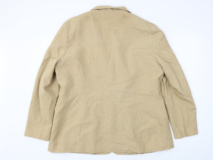 Sara Woman  Womens Beige Striped  Jacket Blazer Size 20