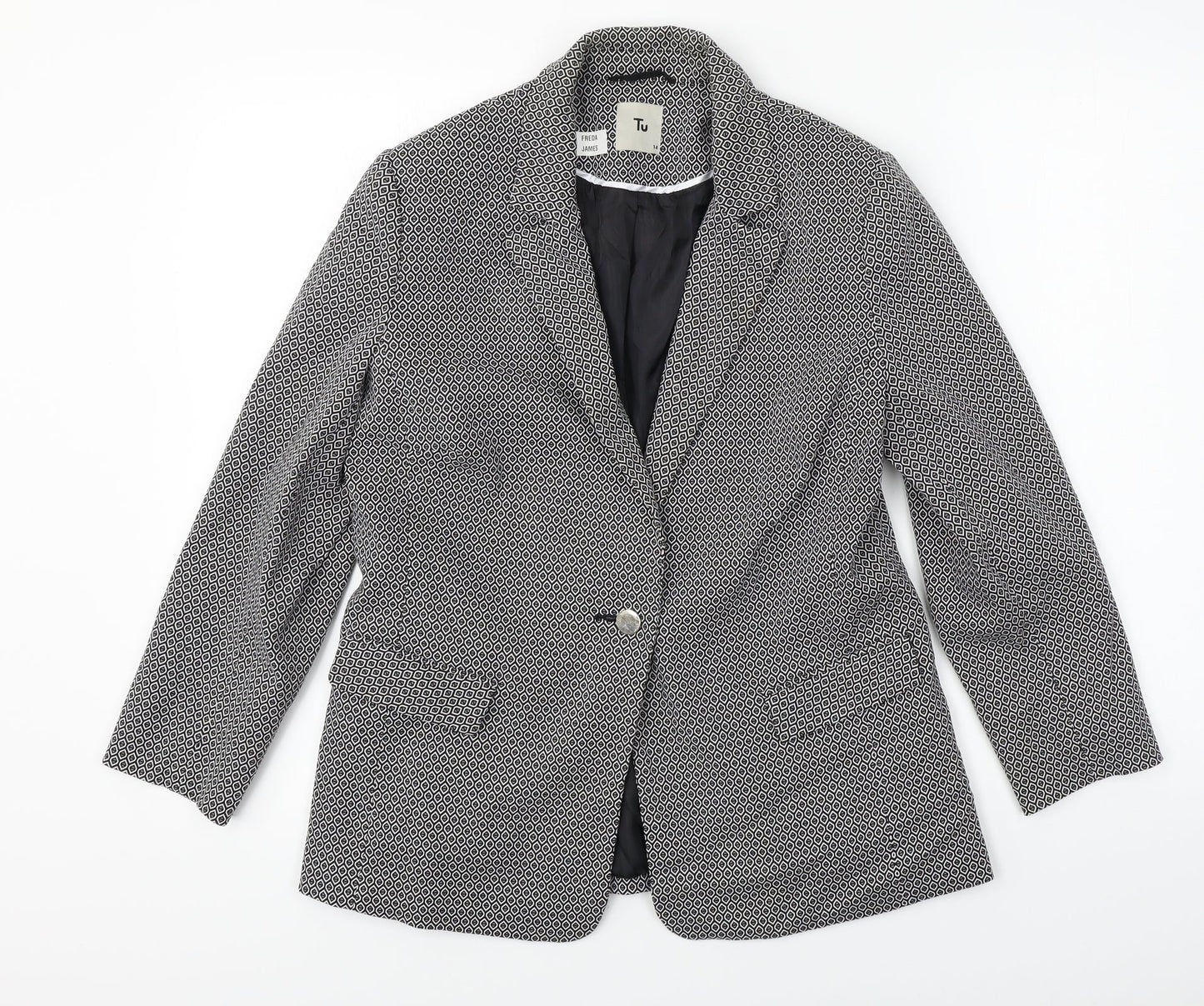 TU Womens Grey   Jacket Blazer Size 14