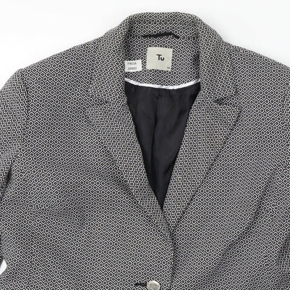 TU Womens Grey   Jacket Blazer Size 14
