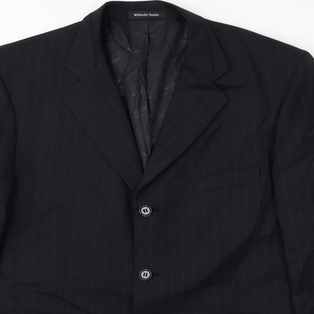 Willerby Smith  Mens Black Striped  Jacket Blazer Size 40