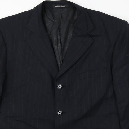 Willerby Smith  Mens Black Striped  Jacket Blazer Size 40