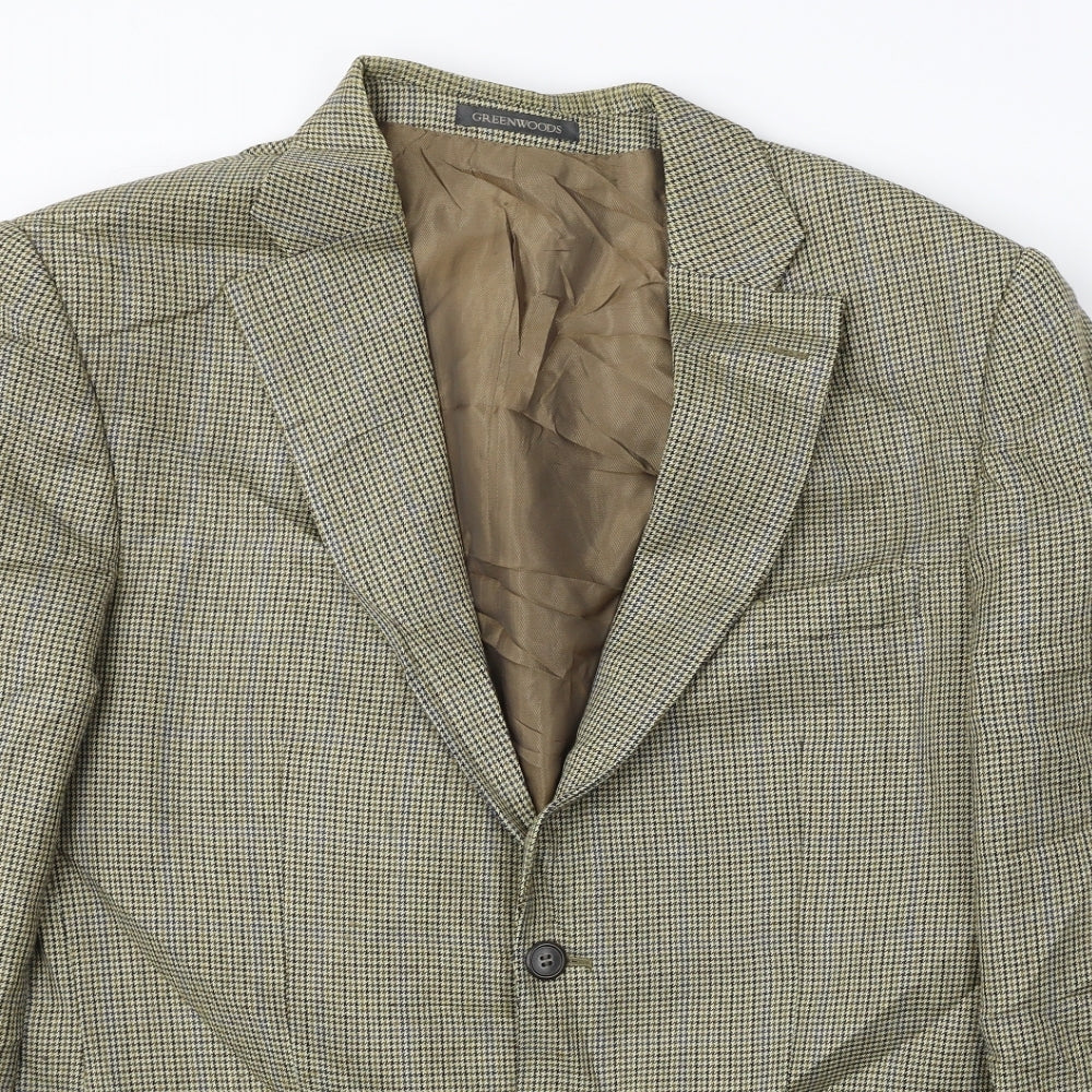 Mens UK Size 42 GREENWOODS Regular Brown Suit Jacket
