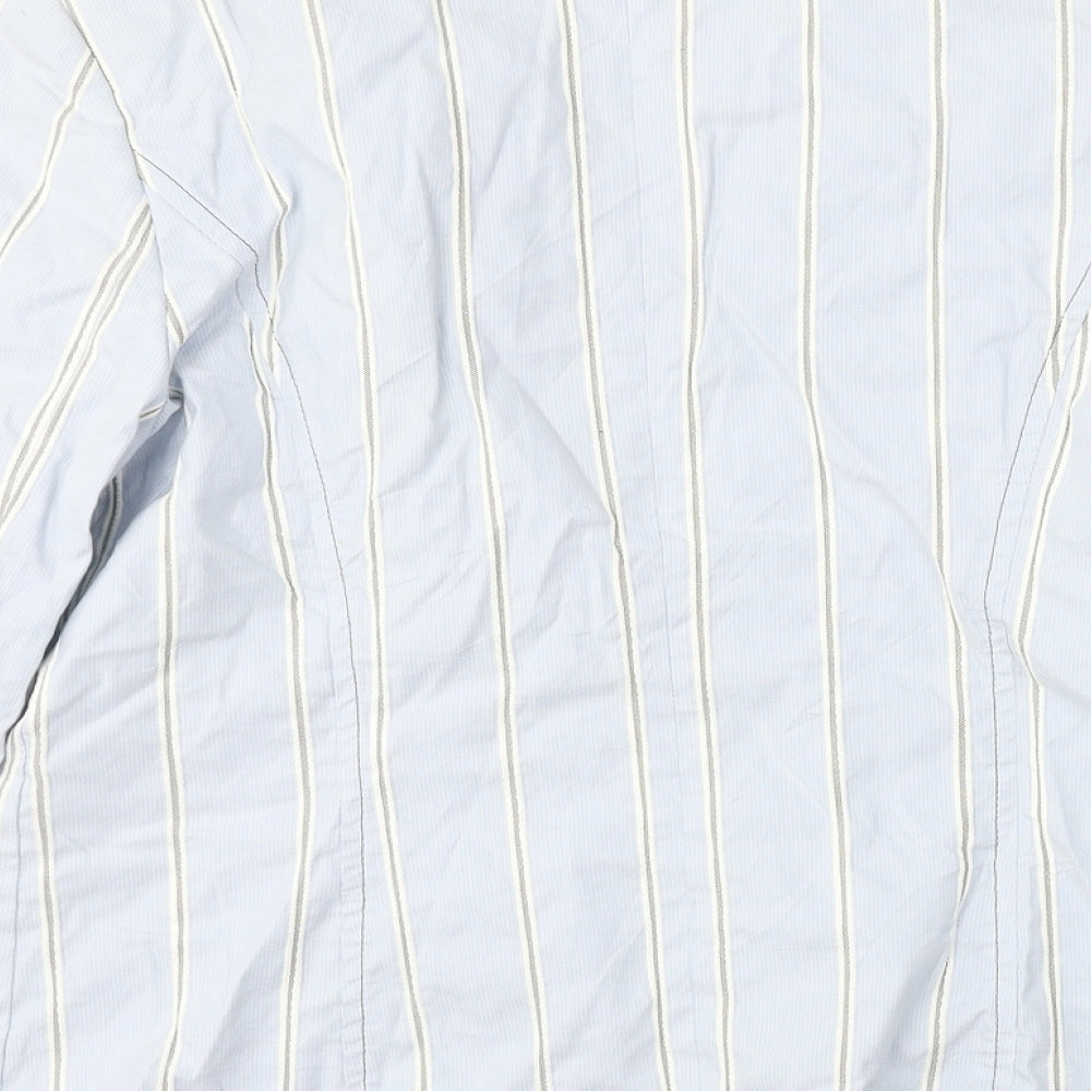 Basler  Womens Blue Striped  Jacket Blazer Size 10