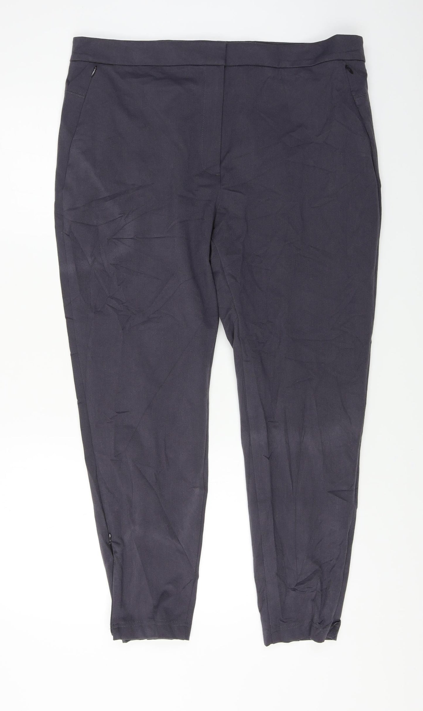 Womens UK Size 20 Marks and Spencer Relaxed Fit  Grey Trousers