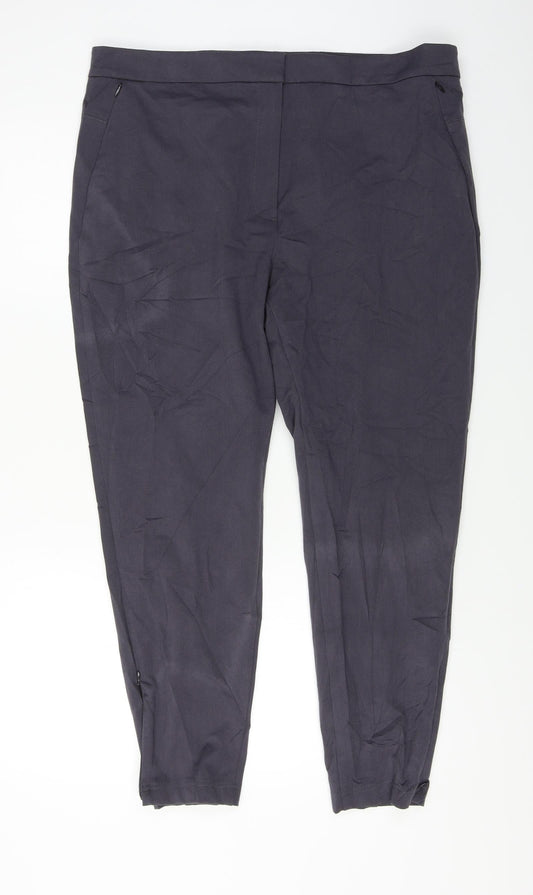 Womens UK Size 20 Marks and Spencer Relaxed Fit  Grey Trousers