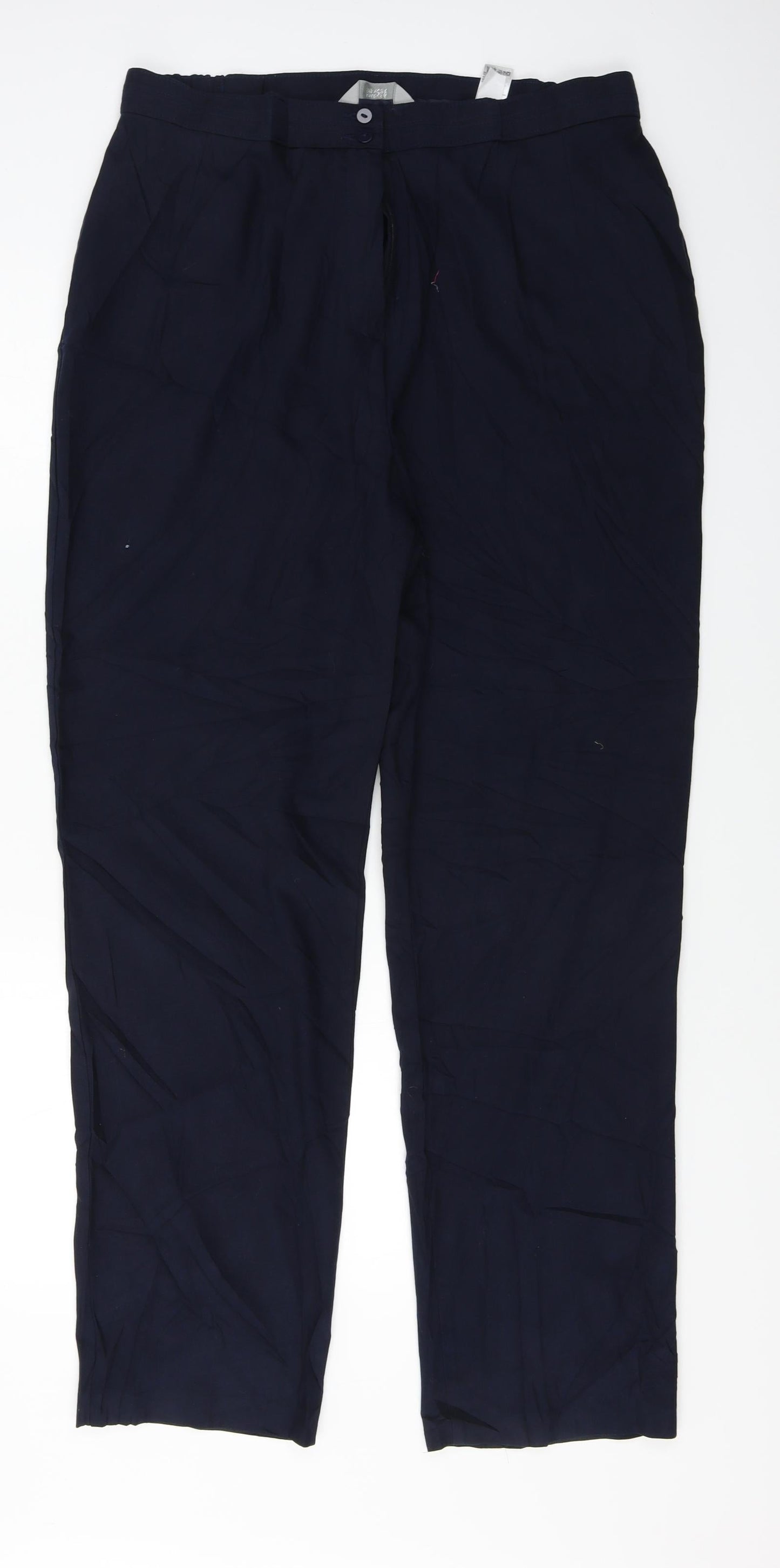 Womens UK Size 18 Marks and Spencer Regular Fit  Blue Trousers