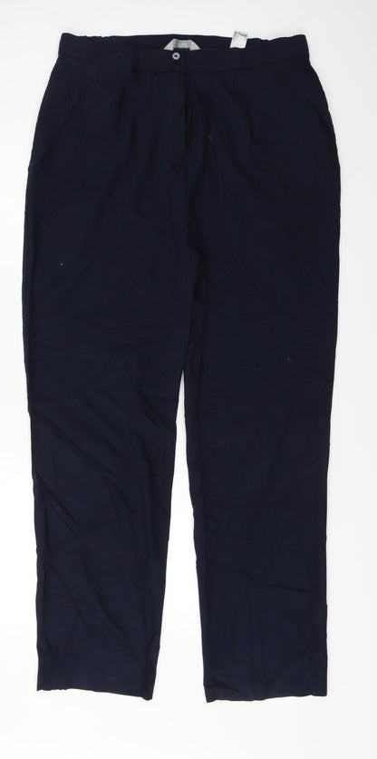 Womens UK Size 18 Marks and Spencer Regular Fit  Blue Trousers