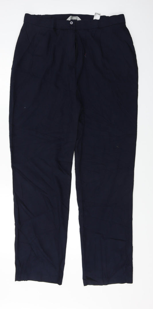 Womens UK Size 18 Marks and Spencer Regular Fit  Blue Trousers