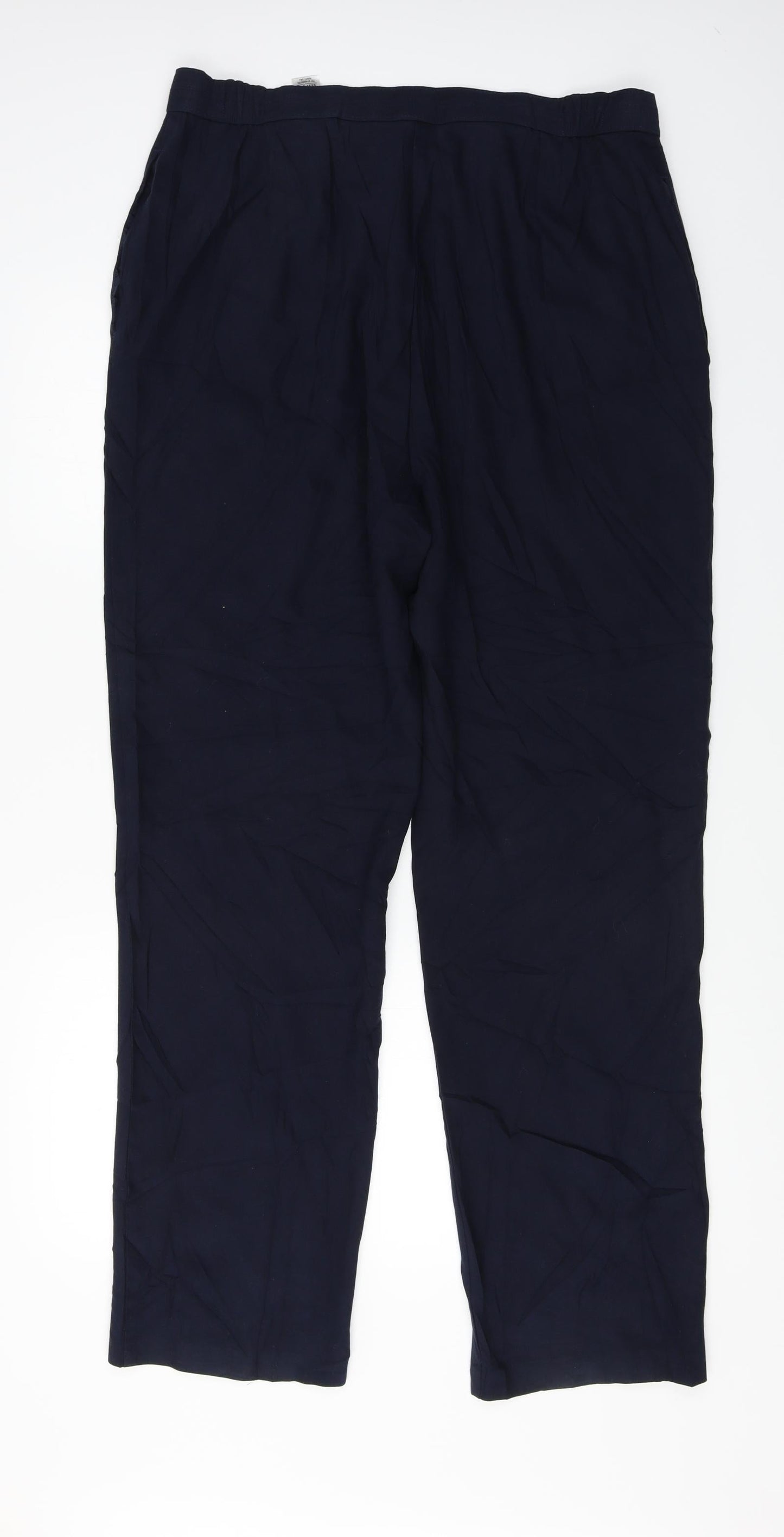 Womens UK Size 18 Marks and Spencer Regular Fit  Blue Trousers