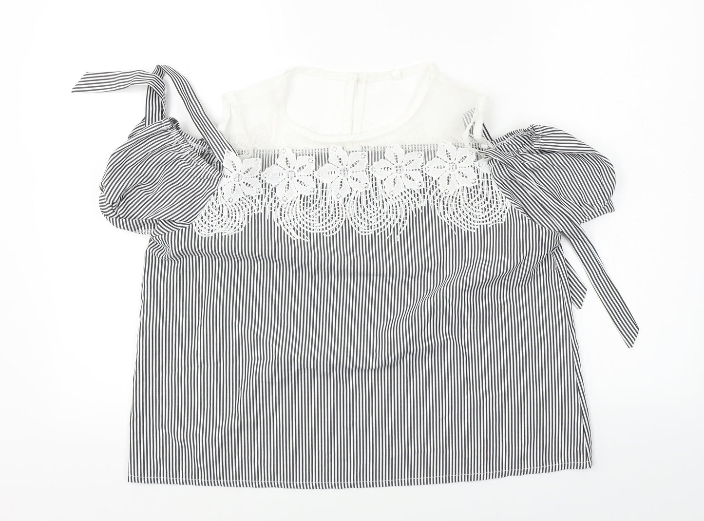 Womens UK Size 2XL Preworn White Basic Blouse