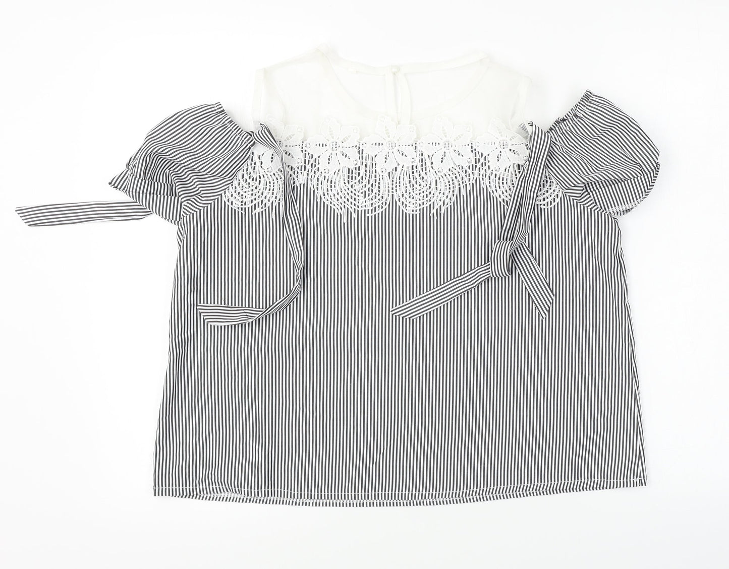 Womens UK Size 2XL Preworn White Basic Blouse