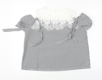 Womens UK Size 2XL Preworn White Basic Blouse