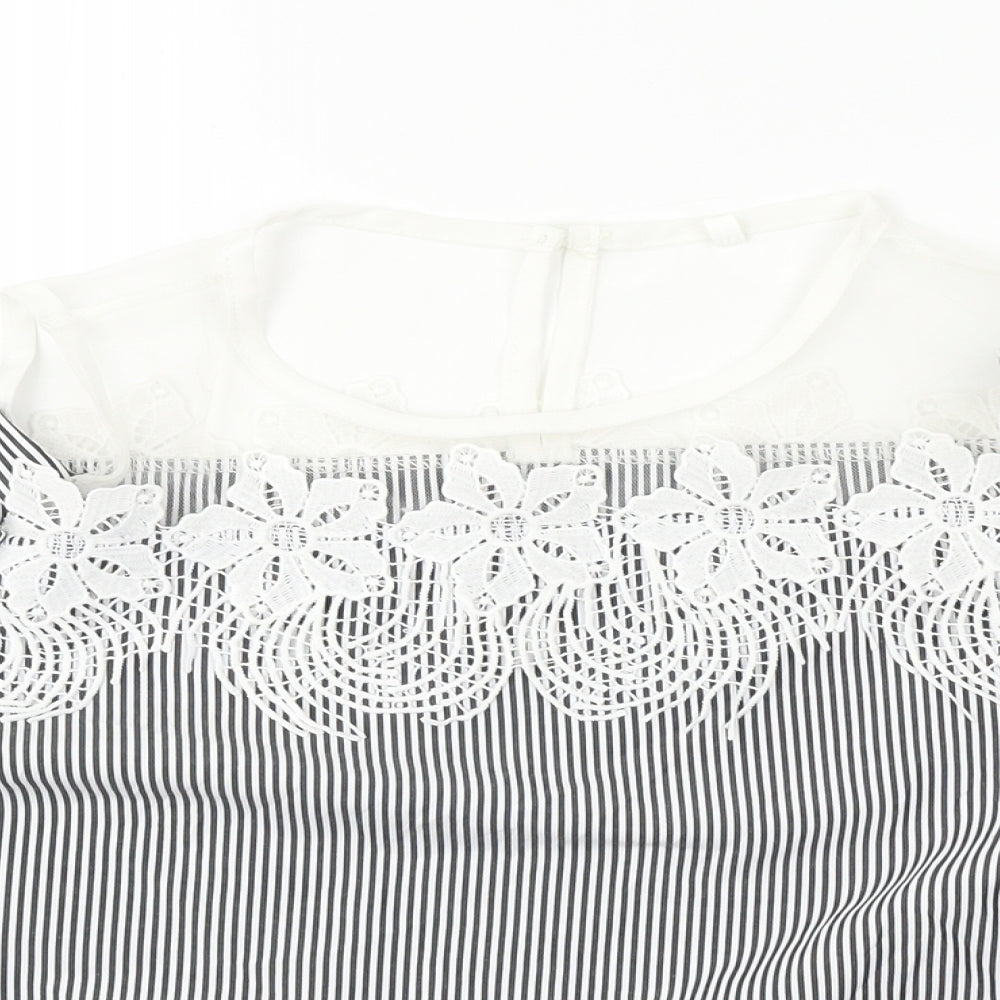 Womens UK Size 2XL Preworn White Basic Blouse