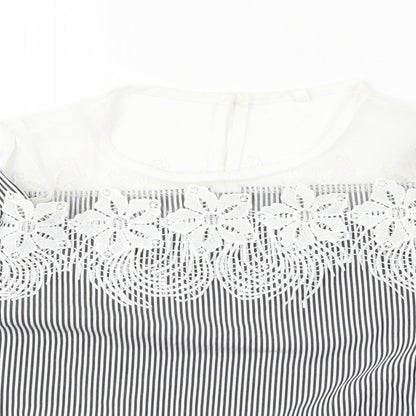 Womens UK Size 2XL Preworn White Basic Blouse