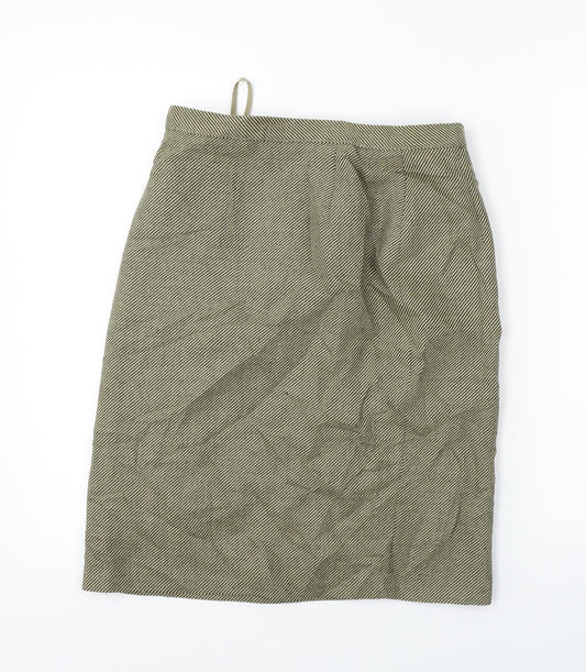 Marks and Spencer  Womens Brown Check  Bandage Skirt Size 28 in