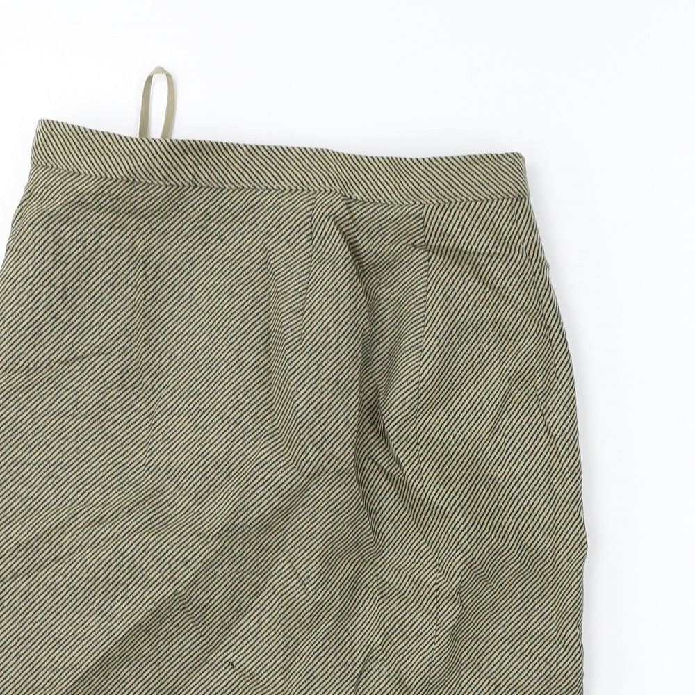 Marks and Spencer  Womens Brown Check  Bandage Skirt Size 28 in