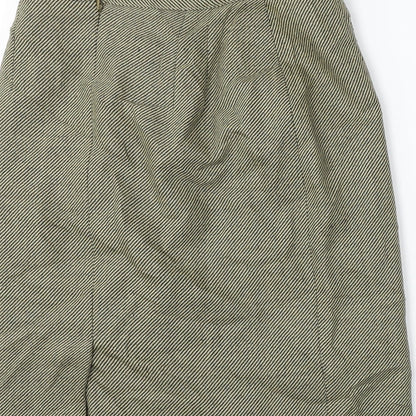 Marks and Spencer  Womens Brown Check  Bandage Skirt Size 28 in