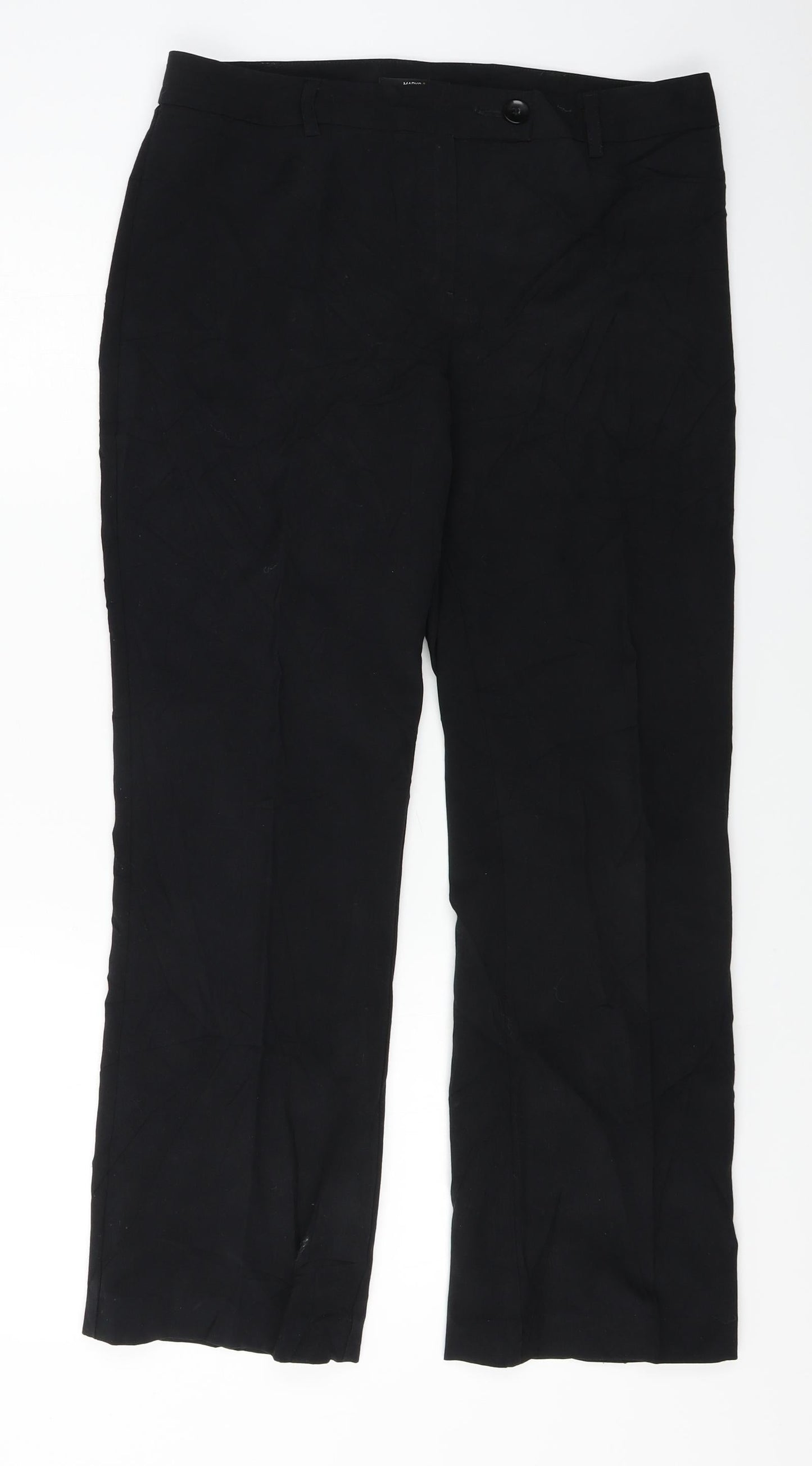 Womens UK Size 12 Marks and Spencer Regular Fit  Black Trousers