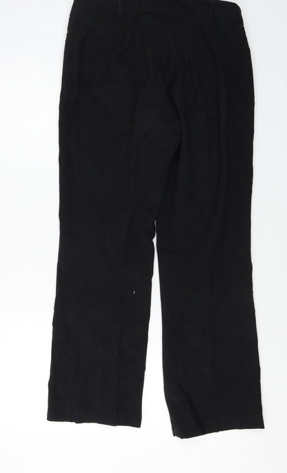 Womens UK Size 12 Marks and Spencer Regular Fit  Black Trousers