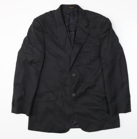 Mens UK Size 40 Simon Carter Regular Black Suit Jacket