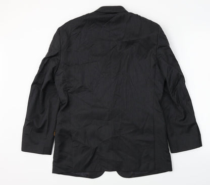 Mens UK Size 40 Simon Carter Regular Black Suit Jacket