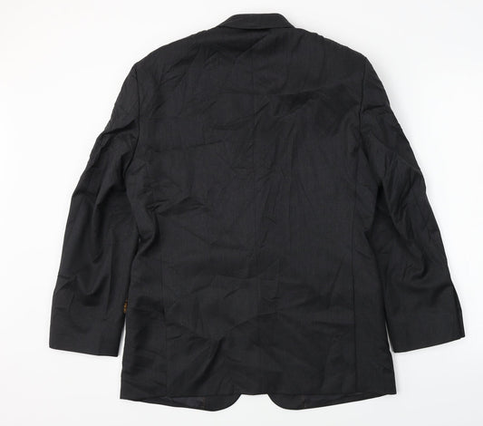 Mens UK Size 40 Simon Carter Regular Black Suit Jacket