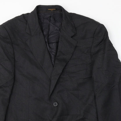 Mens UK Size 40 Simon Carter Regular Black Suit Jacket