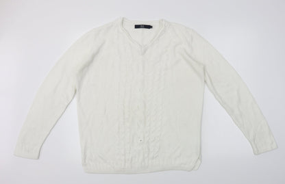 ISLE    Womens White   Pullover Jumper Size S