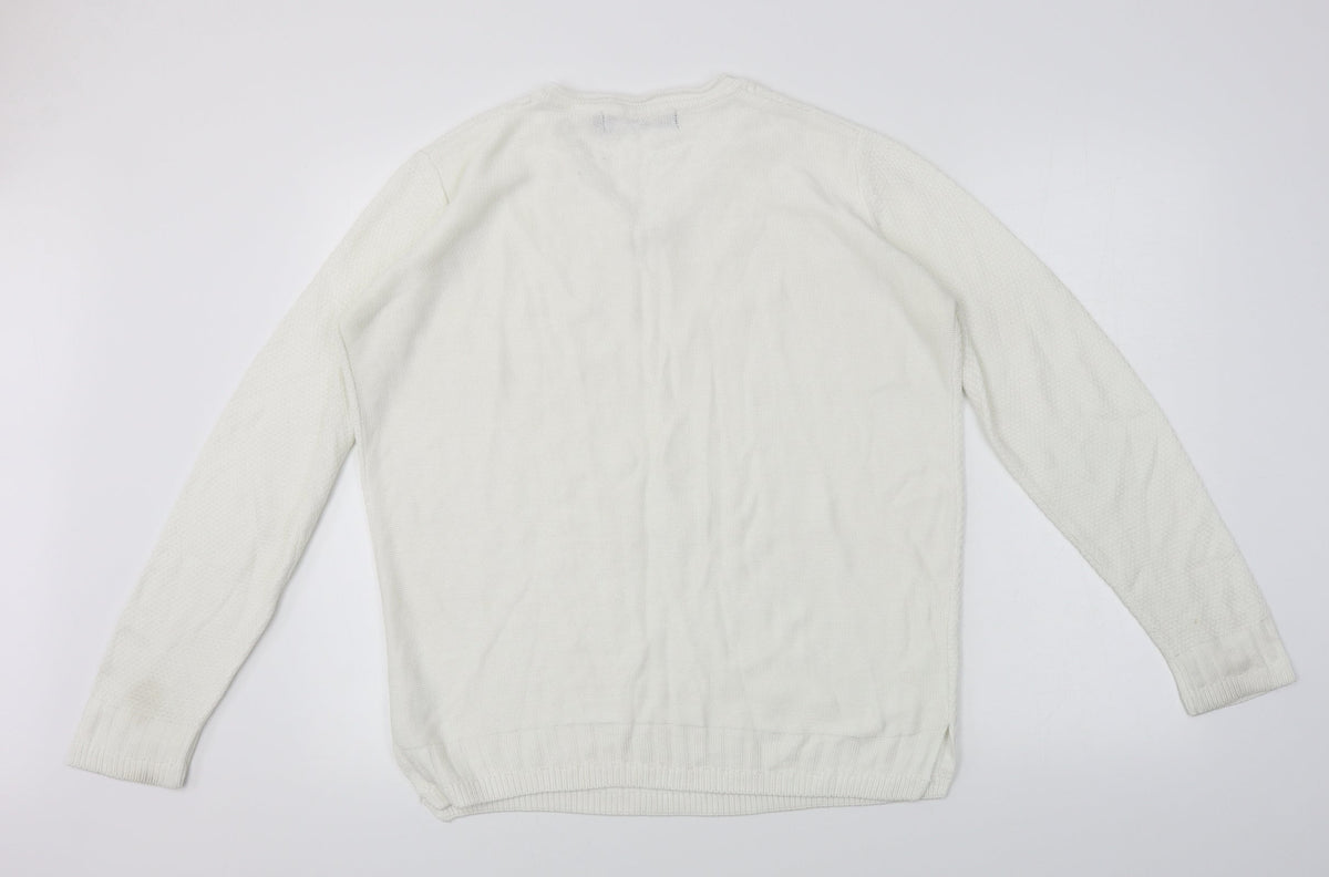ISLE    Womens White   Pullover Jumper Size S