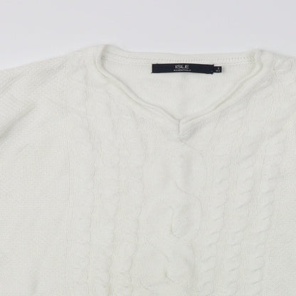 ISLE    Womens White   Pullover Jumper Size S