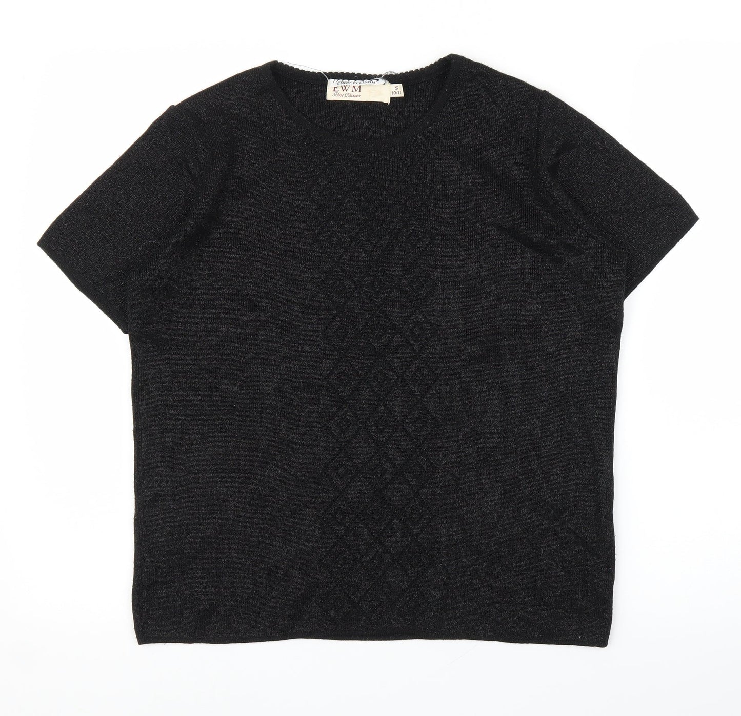 EWM Womens Black   Basic T-Shirt Size 10