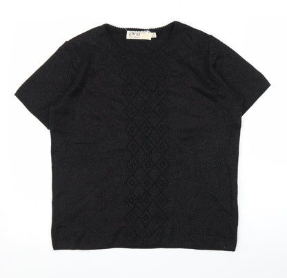 EWM Womens Black   Basic T-Shirt Size 10