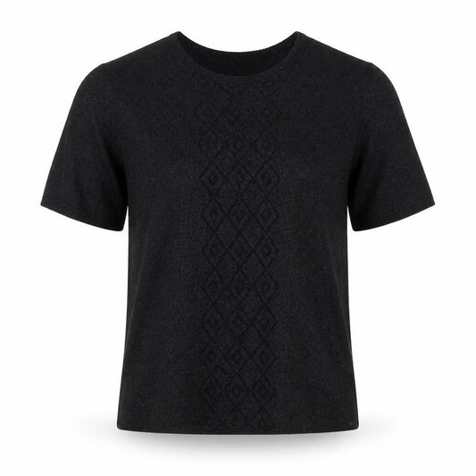 Womens UK Size 10 EWM Black Basic T-Shirt
