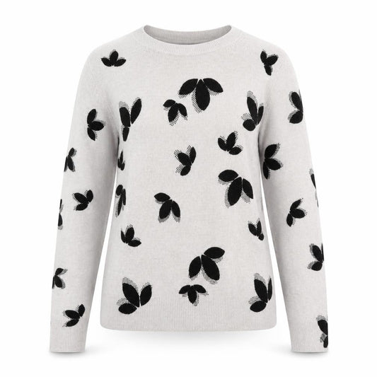 Marks & Spencer Womens Grey Floral  Pullover Jumper Size 6