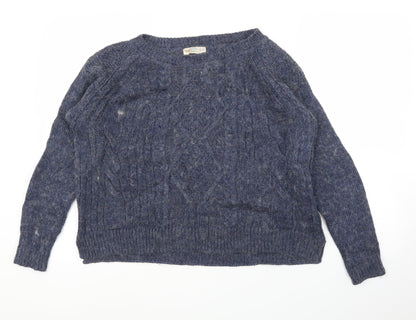 Womens UK Size 12 M&S Blue Pullover Jumper