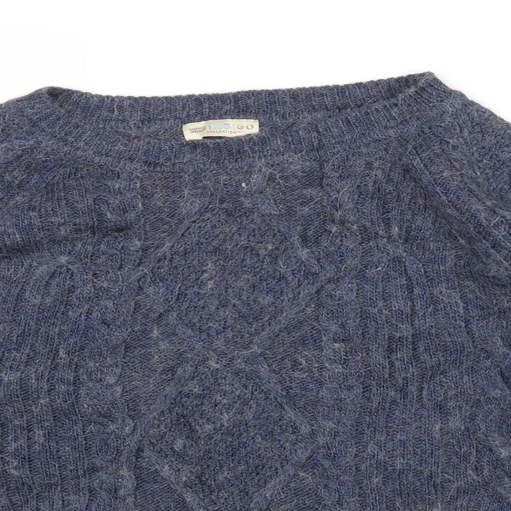 Womens UK Size 12 M&S Blue Pullover Jumper