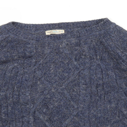 Womens UK Size 12 M&S Blue Pullover Jumper
