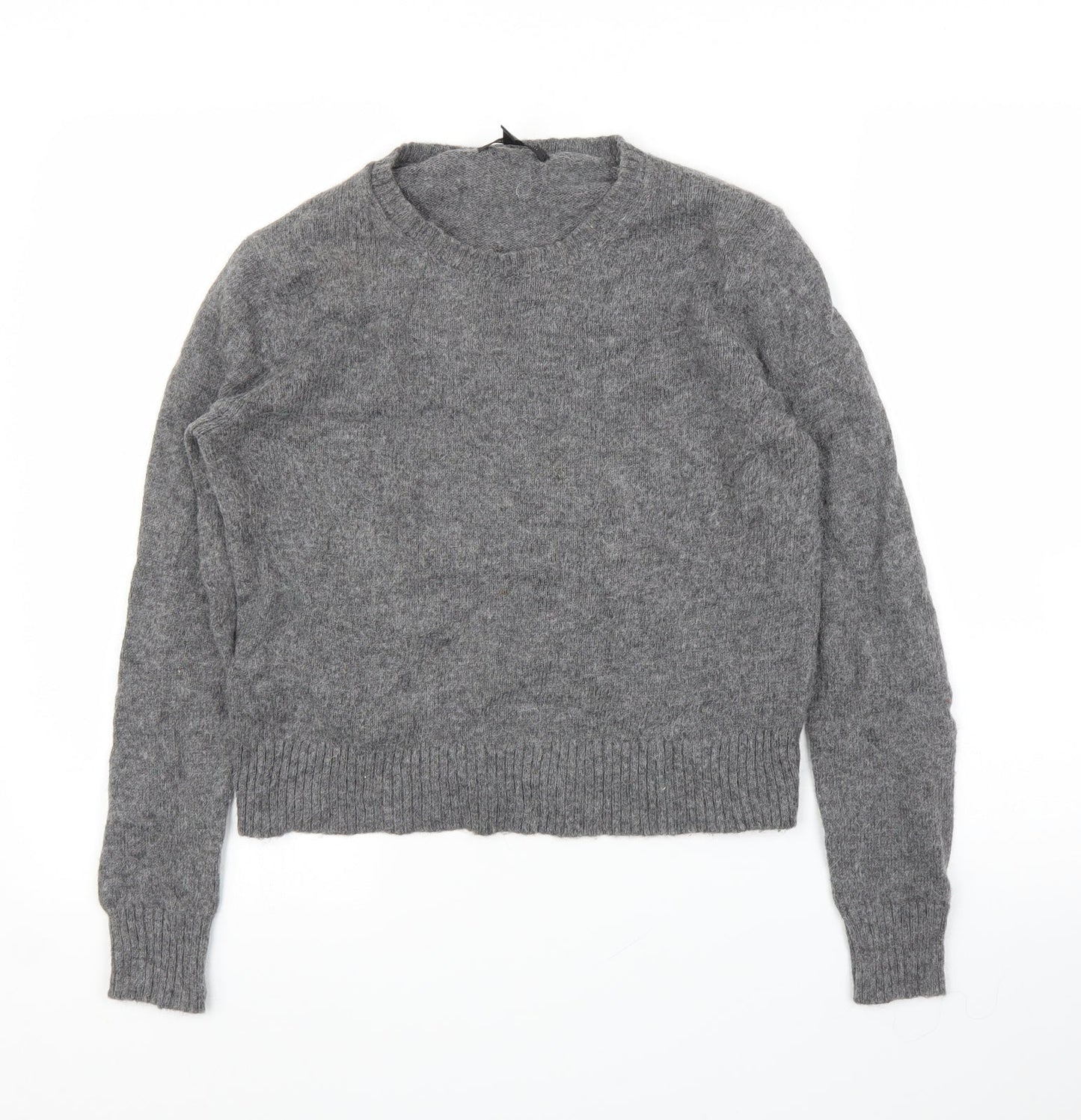 Womens UK Size S Mango Grey Pullover Jumper