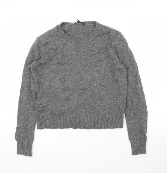 Womens UK Size S Mango Grey Pullover Jumper