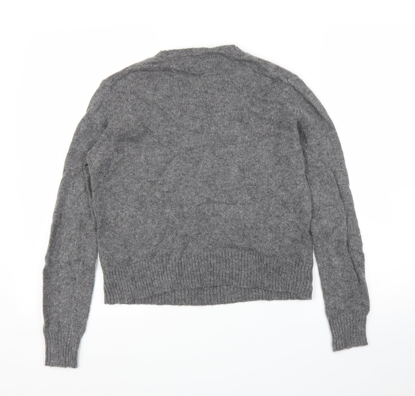 Womens UK Size S Mango Grey Pullover Jumper
