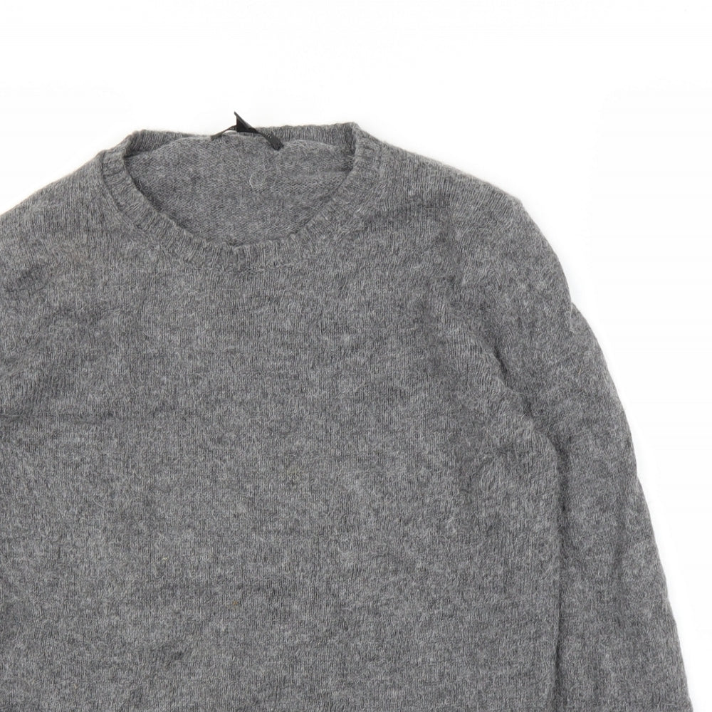 Womens UK Size S Mango Grey Pullover Jumper