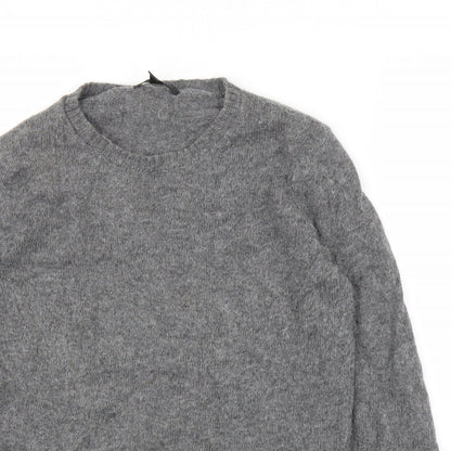 Womens UK Size S Mango Grey Pullover Jumper