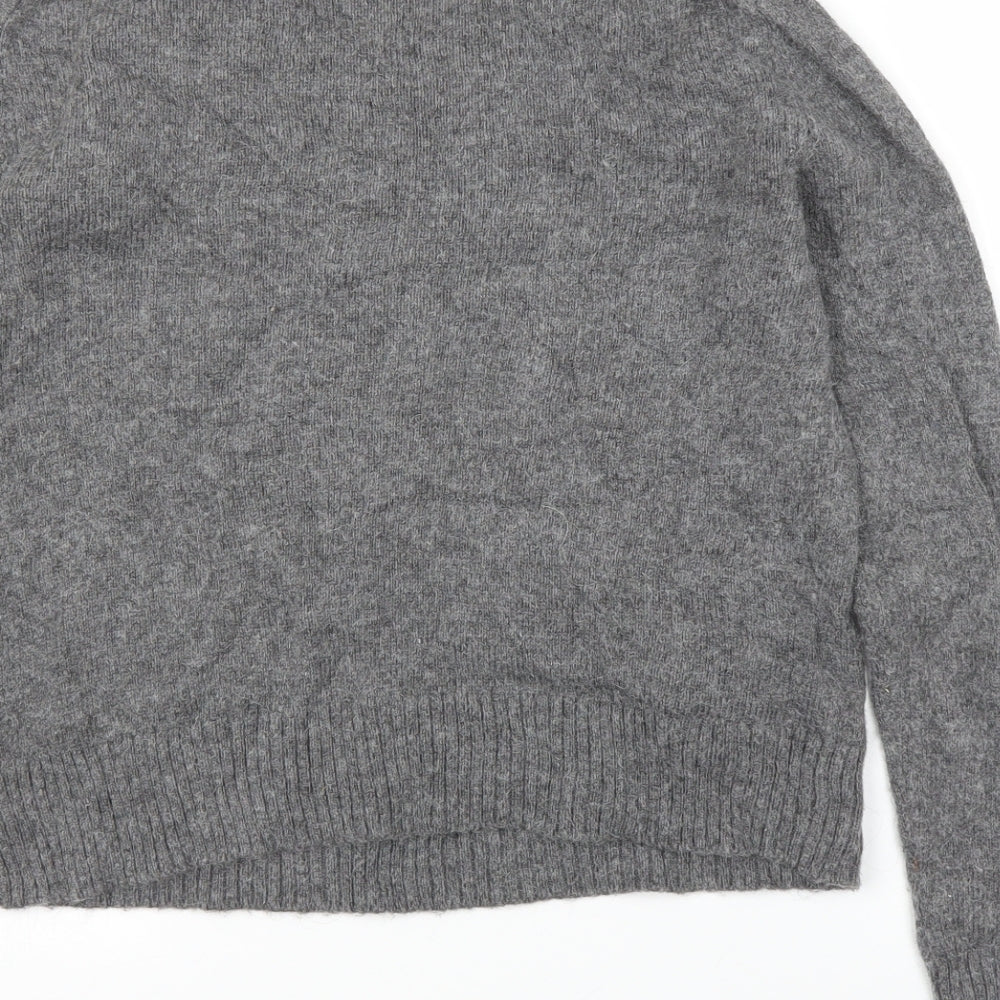 Womens UK Size S Mango Grey Pullover Jumper