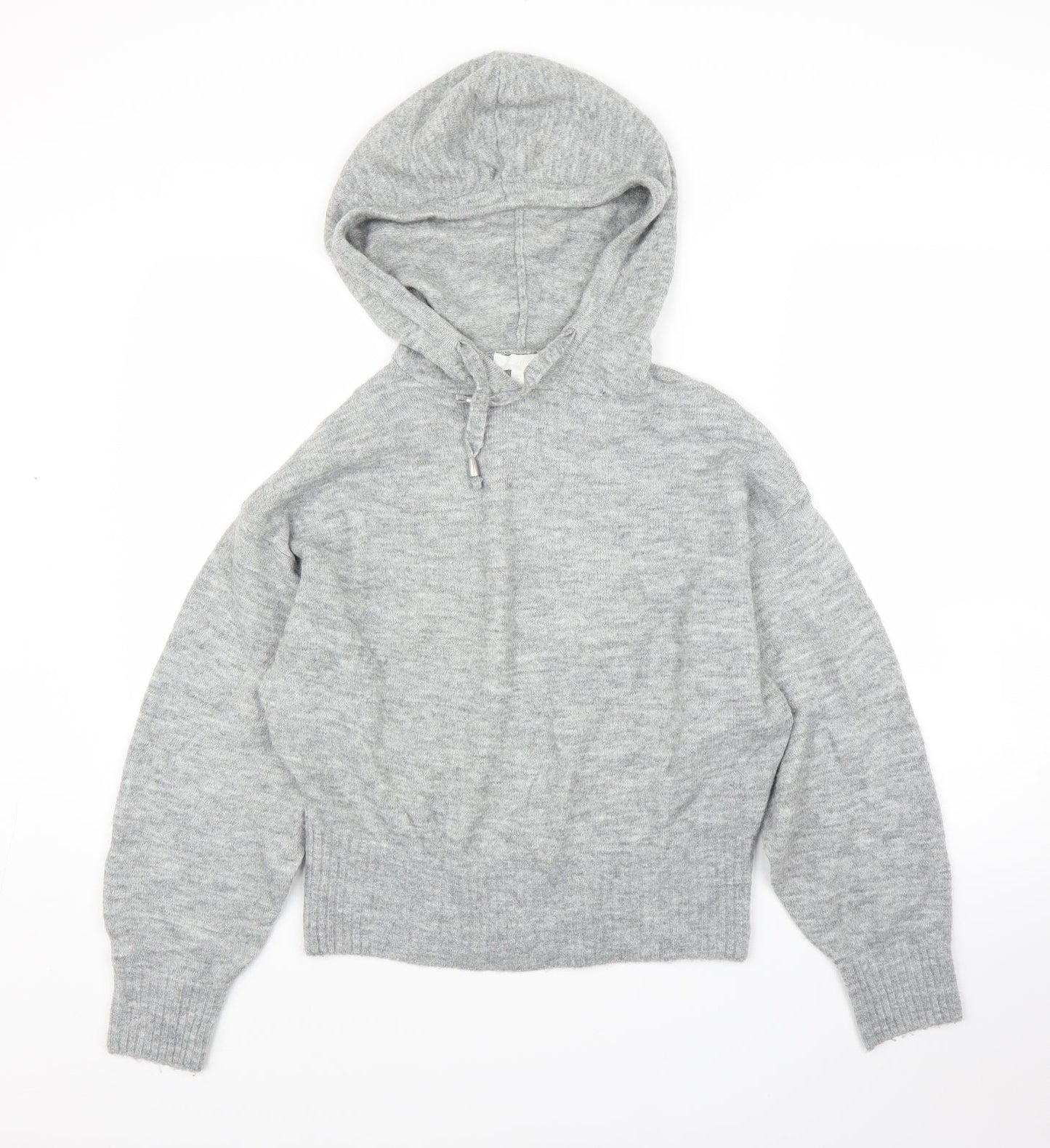 H&M Womens Grey   Pullover Hoodie Size XS